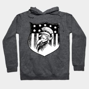 Vintage Patriotic Uncle Sam and American Flag Hoodie